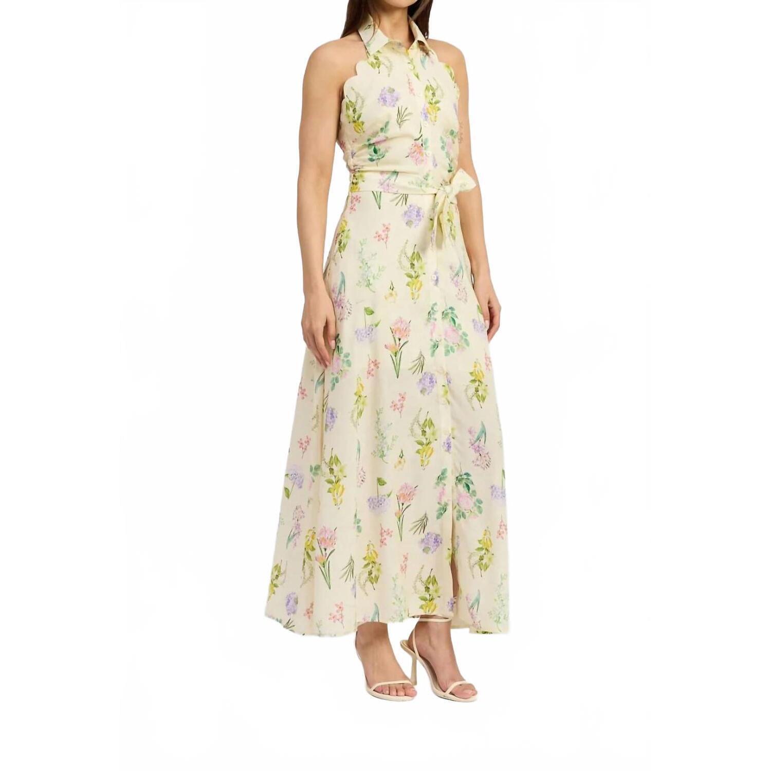 New En Saison Bowen Sleeveless Maxi Dress In Yellow